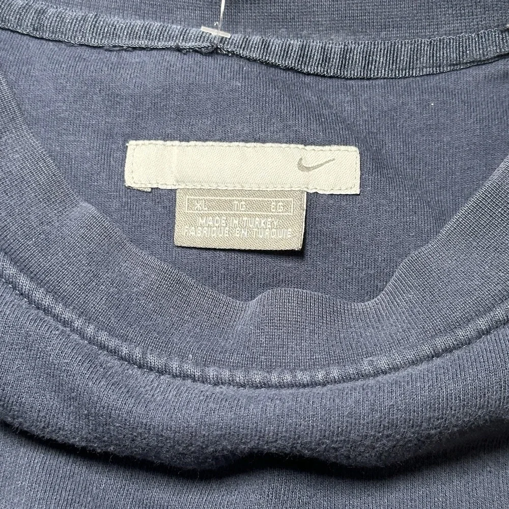 VINTAGE Nike Sweatshirt Mens XL Navy Blue Swoosh Crewneck Pullover Logo‎ 2000s